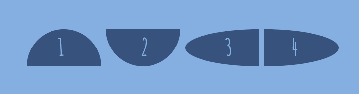 CSS half-ellipses