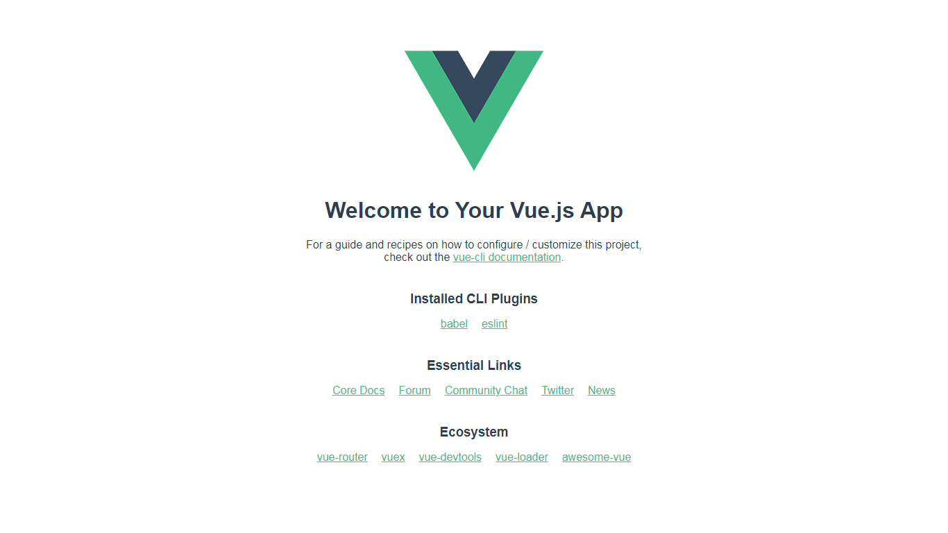 Vue.js default page